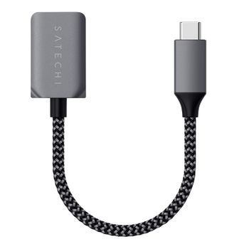 Adaptador Usb-c Macho A Usb 3.0 Hembra Transferencia Rápida Satechi Plateado