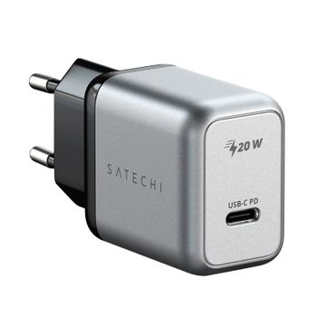 Cargador De Corriente Usb-c Power Delivery 20w Diseño Compacto Satechi Gris