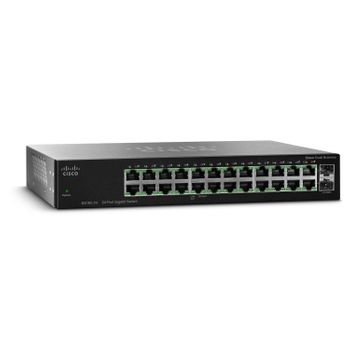 Cisco Small Business Sg112-24 - Conmutador - Sin Gestionar - 24 X 10/100/1000 + 2 X Gigabit Sfp Combinado - Montaje En Rack