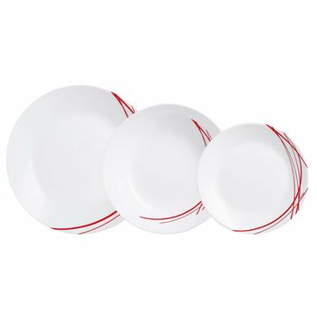 Set De Vajilla 18 Piezas Platos Vidrio Templado Opal Kuchen