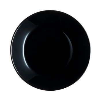 Plato Postre Vidrio Zelie Negro 18cm