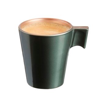 Luminarc Flashy - Taza De Café De 8 Cl En Vidrio Templado. Green Leaf