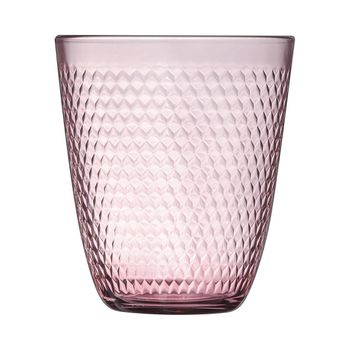 Caja 6 Vasos Altos Vidrio Pampille Rosa 31cl