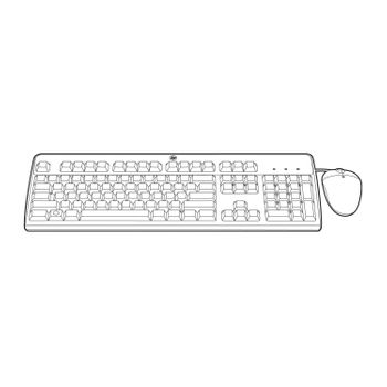 Hpe 631344-b21 Tastiera Mouse Incluso Usb Qwerty Inglese Uk Nero