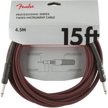 Fender Pro 4,5m Cable Instrumentos Red Twd