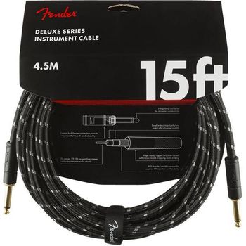 Fender Deluxe 4,5m  Cable Instrumentos Twd Negro