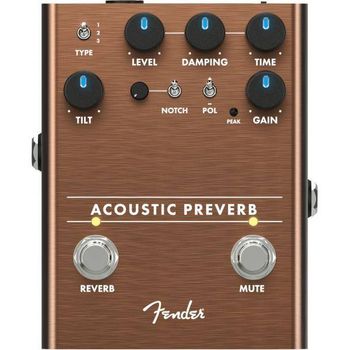 Fender Acoustic Preamp Reverb Pedal Guit Acústica