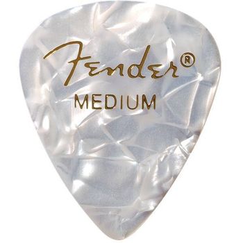 Fender 351 Shape White Moto Premium Pack 12 Púas