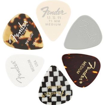 Fender 351 Shape Material Pack 6 Púas Medium