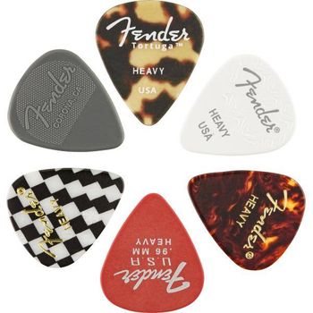 Fender 351 Shape Material Medley Heavy Pack 6 Púas