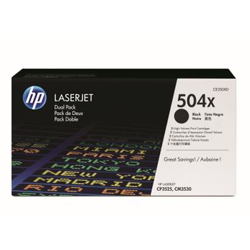 Hewlett Packard Toner Laser Negro 504x Pack 2 Laserjet/cp352