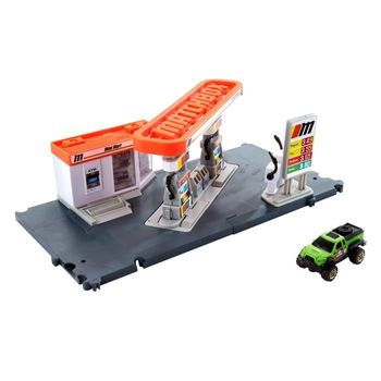 Matchbox Playset Station Gasolina - Circuito / Coche Pequeño Matchbox