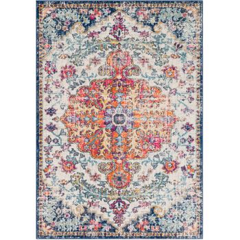 Alfombra Vintage Lavable En Lavadora Rojo/azul 200x275 Cm - Diseño Lana con  Ofertas en Carrefour