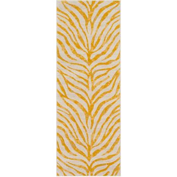 Alfombra De Pasillo Zebra Bohemia Amarillo/beige 80x220cm Cybele