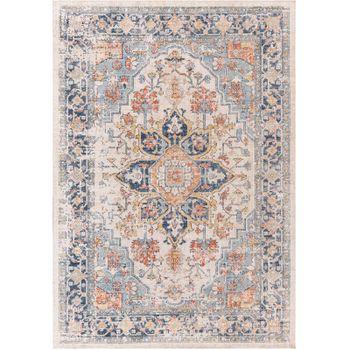 Alfombra Exterior/interior Azul/beige 160x213cm Selma