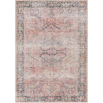 Alfombra Vintage Lavable En Lavadora Rosa 160x213cm Elena