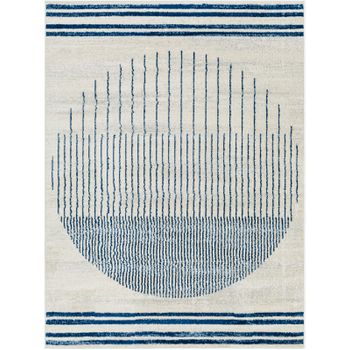 Alfombra Escandinava Moderna Azul/beige 160x215cm Enso