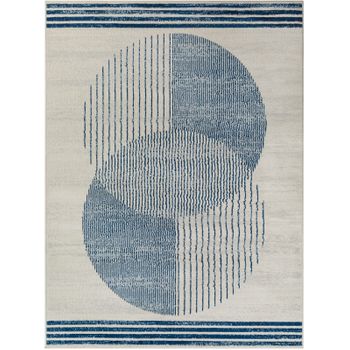 Alfombra Escandinava Moderna Azul/beige 160x215cm Enso2