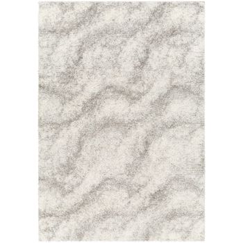 Alfombra Shaggy Moderna Marfil/gris 160x213cm Marina