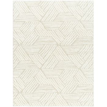 Alfombra Shaggy Moderna Marfil/beige 160x213cm Allie