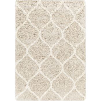 Alfombra Shaggy Oriental Blanco/beige 160x220cm Judy