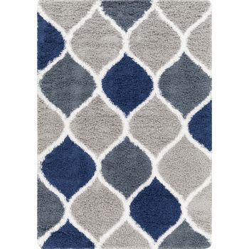 Alfombra Shaggy Oriental Azul/gris 160x220cm Judy