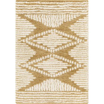 Alfombra Shaggy Bohemia Blanco/ocre 160x220cm Nuria