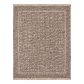 Alfombra Exterior/interior Efecto Yute Beige/negro 160x213cm Penny