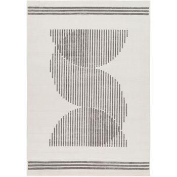 Alfombra Escandinava Moderna Blanco/gris 152x213cm Reily