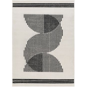 Alfombra Escandinava Moderna Blanco/negro 152x213cm Reily