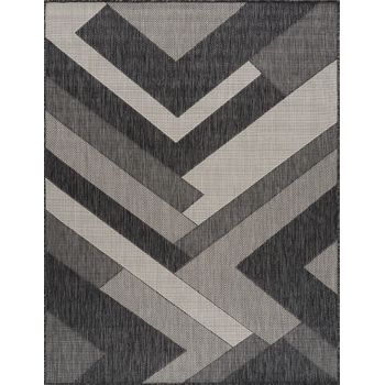 Alfombra Exterior/interior Gris/marfil 160x213cm Abby