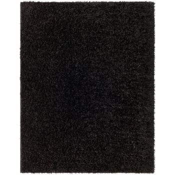 Alfombra Shaggy Moderna Negro 200x275cm Soso