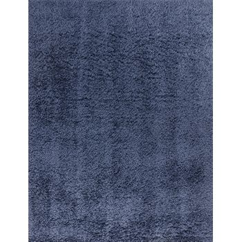 Alfombra Shaggy Moderna Azul Oscuro 200x275cm Soso