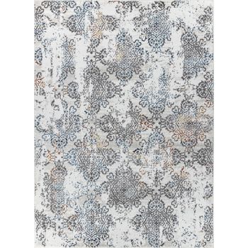 Alfombra Vintage Oriental Azul/naranja 200x275 Cm - Diseño Haru