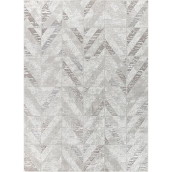 Alfombra Escandinava Moderna Blanco/gris 120x170cm Diana