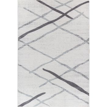 Alfombra Escandinava Moderna Blanco/gris 120x170cm Felicia