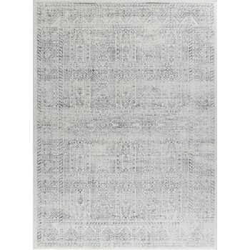 Alfombra Vintage Oriental Gris/marfil 160x215 Cm - Diseño Dania