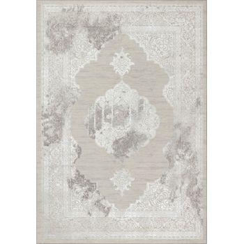 Alfombra Vintage Oriental Blanco/gris 120x170 Cm - Diseño Azra