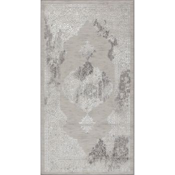 Alfombra Vintage Oriental Blanco/gris 80x150cm Azra