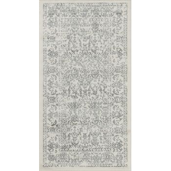 Alfombra Vintage Oriental Blanco/gris 80x150cm Margaux