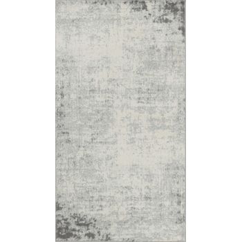 Alfombra Abstracta Moderna Blanco/gris 80x150cm Alix