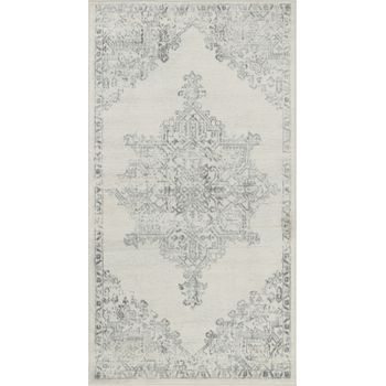 Alfombra Vintage Oriental Blanco/gris 80x150cm Ceren