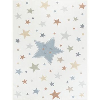 Alfombra Para Niños Lavable Multicolor/azul 160x213cm Supermama