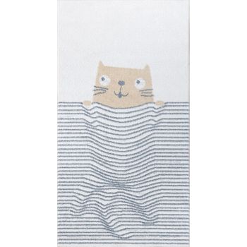 Alfombra Para Niños Lavable Gato Marrón/beige 80x150cm Catnap