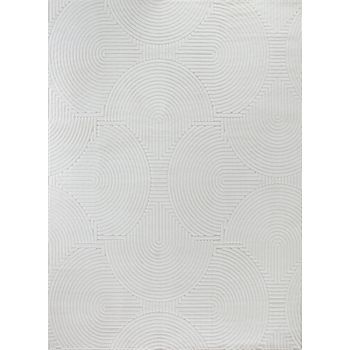 Alfombra Escandinava Moderna Interior/exterior Blanco 160x220cm Reyko