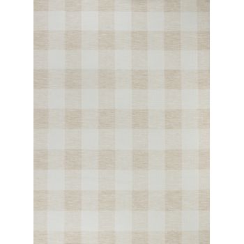 Alfombra Exterior/interior A Cuadros Beige Claro/marfil 200x275cm Biddi