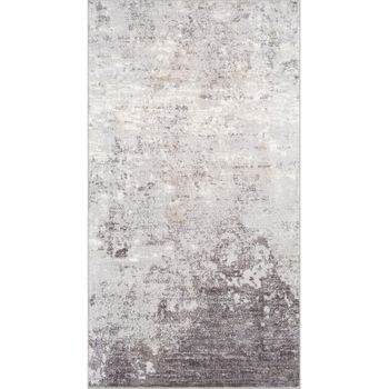 Alfombra Abstracta Moderna Gris/blanco 80x150cm Fiona