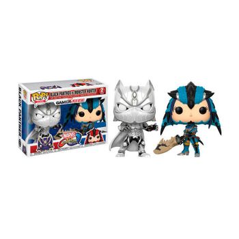 Set 2 Figuras Pop Capcom Vs Marvel Black Panther Vs Monster