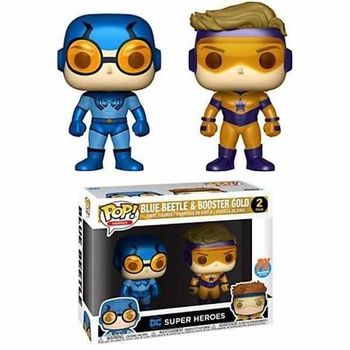 Funko Pop Pack Doble Dc Blue Beetle & Booster Gold Exclusivo