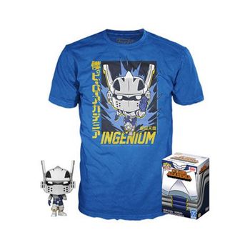 Pop & Tee My Hero Academia Tenya Iida Ingenium (full Mech Suit) Funko + Camiseta Talla S